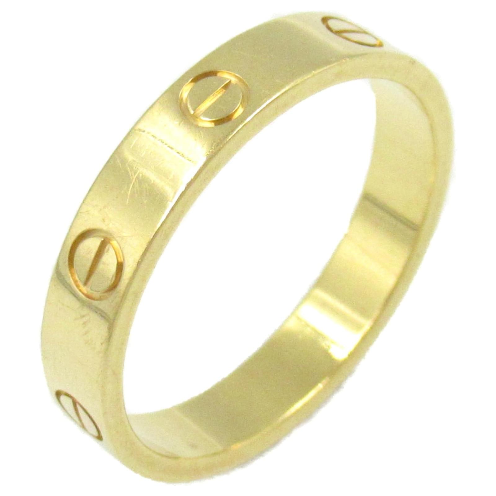 Cartier Mini Love Ring K18 Yellow Gold Golden Metallic Metal  ref.2308286