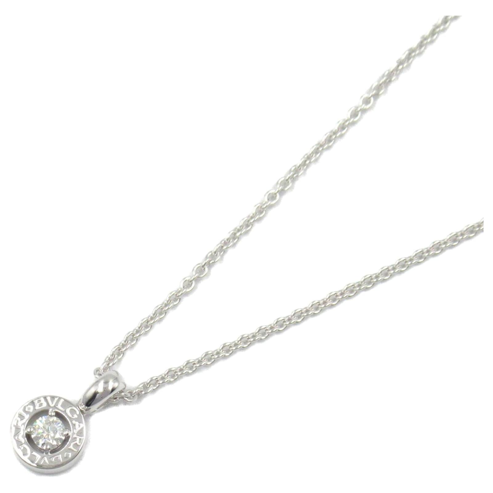 Bulgari Bvlgari Diamond Necklace K18WG White Gold Metal  ref.2308277