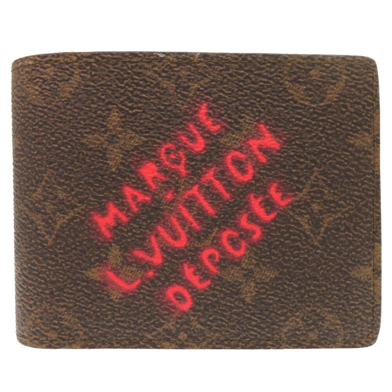 Louis Vuitton Portefeuille Multiple Monogram Bi-fold Wallet Brown Patent leather  ref.2273993