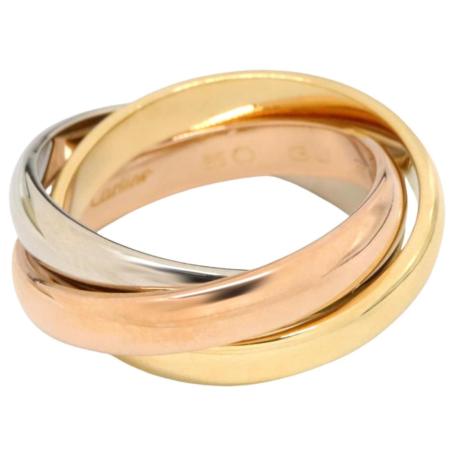Cartier Trinity Ring K18 Gold Jewelry Golden Metallic Metal  ref.2296030
