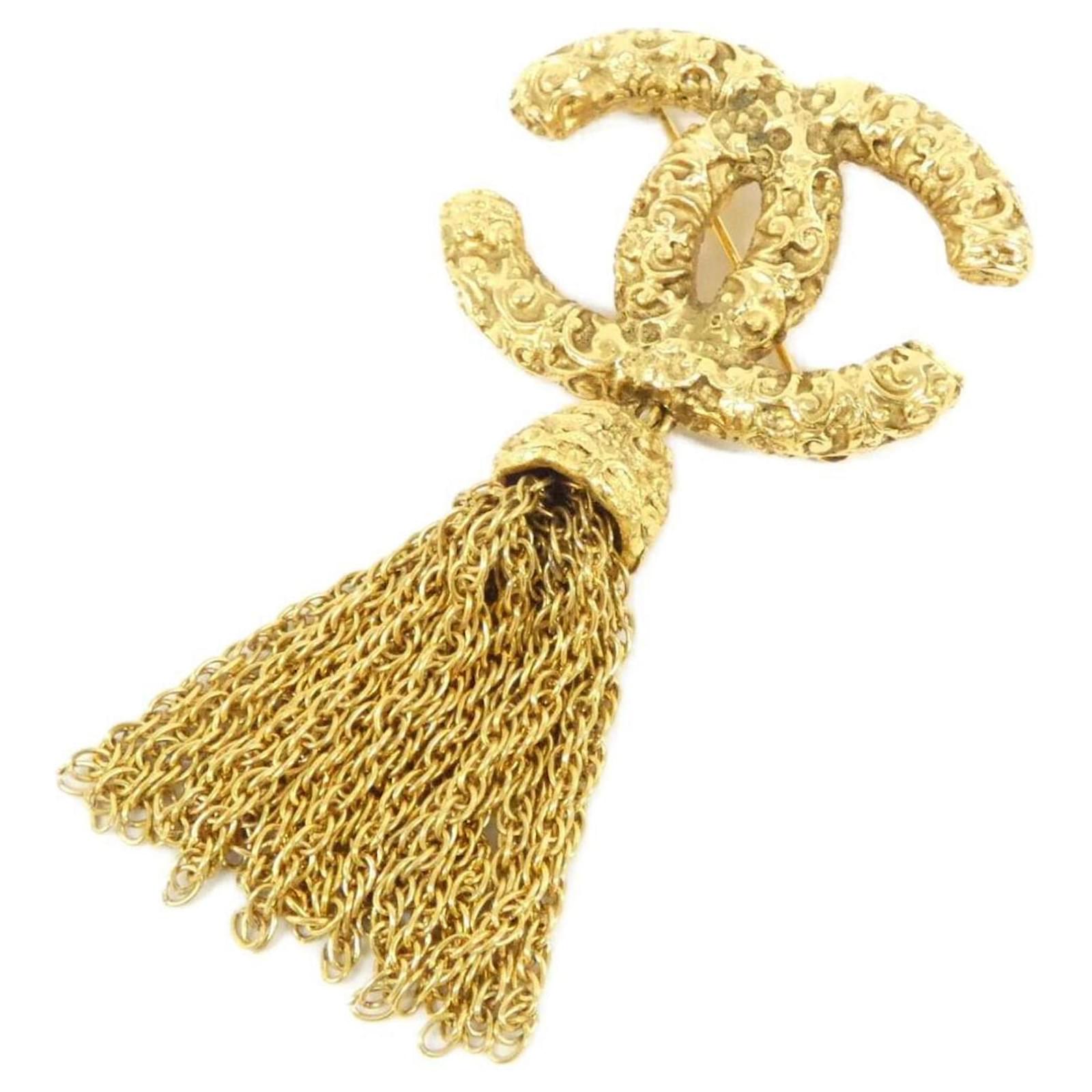 Chanel 02245 Gold Brooch Golden  ref.2313323