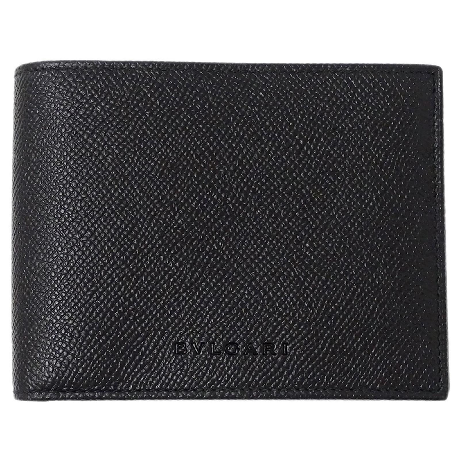 Bulgari Bvlgari Men's Bi-Fold Leather Wallet Black  ref.2271954