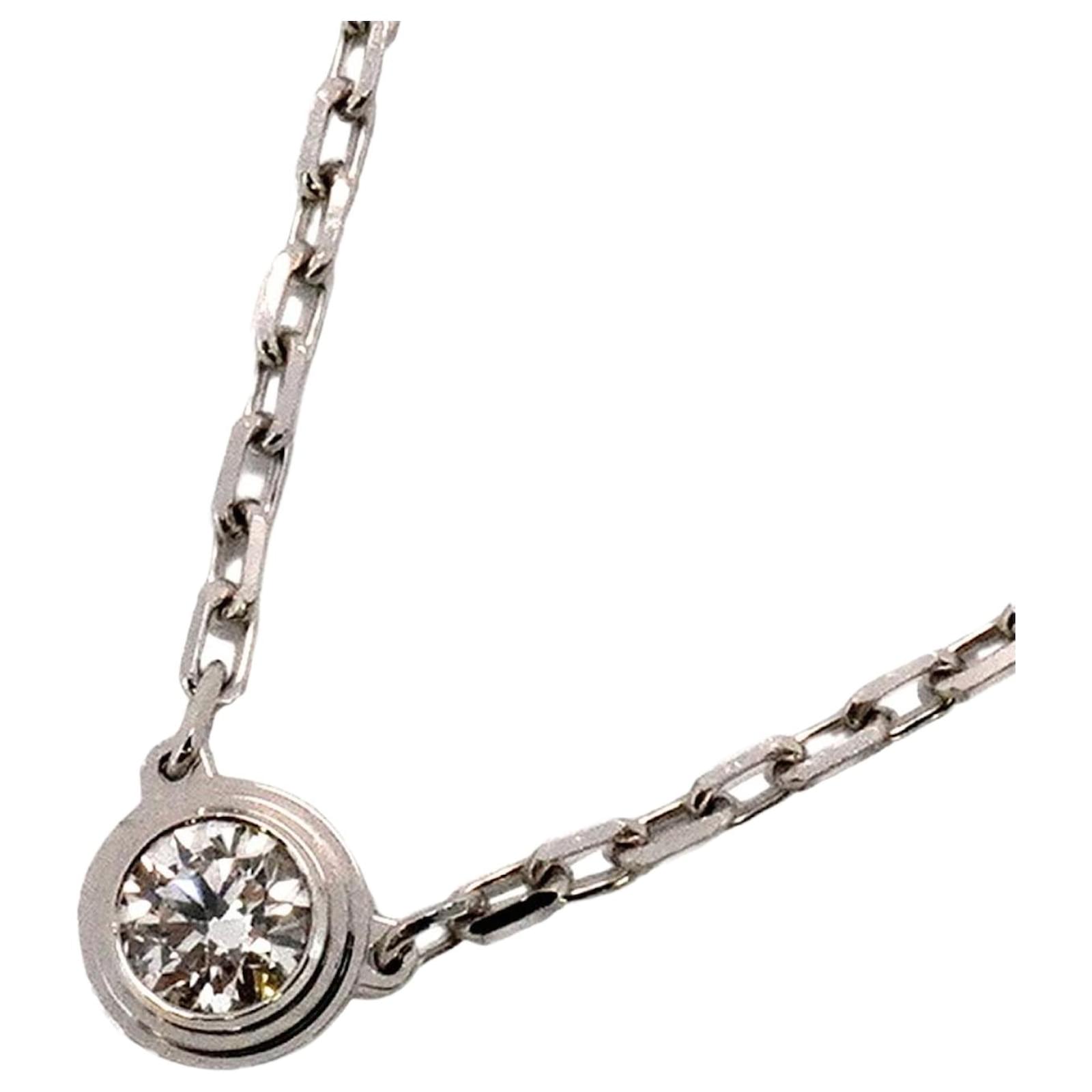 Cartier 18K White Gold Diamond Necklace  ref.2312534