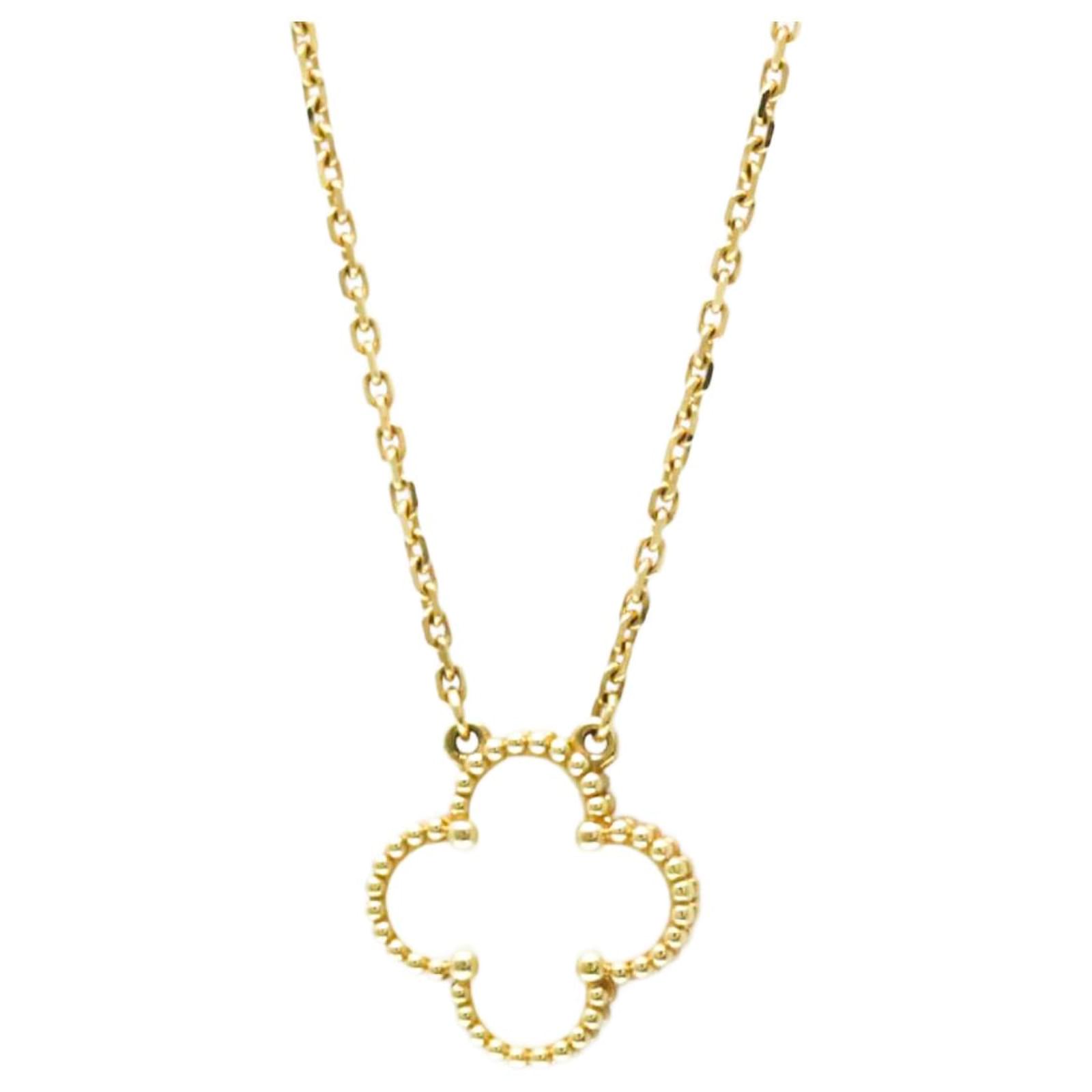 Van Cleef & Arpels Vintage Alhambra Necklace Golden Yellow gold  ref.2312476