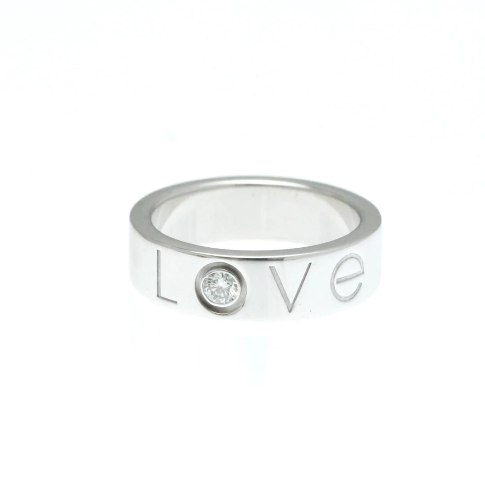 Cartier Love Ring in White Gold Silvery  ref.2312472