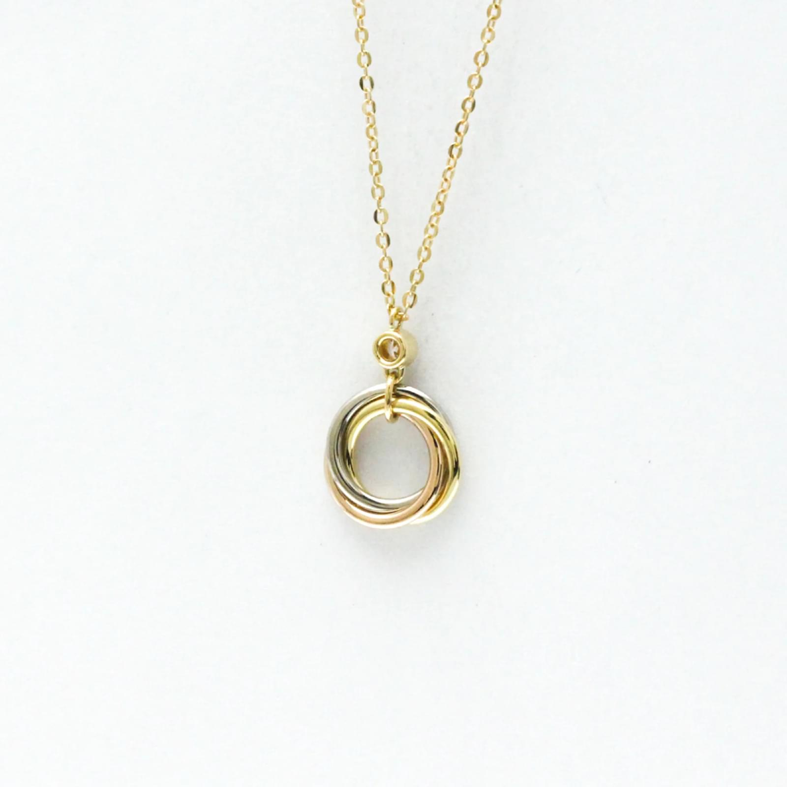Cartier Trinity Necklace 1P Diamond Golden White gold Yellow gold Pink gold  ref.2312471