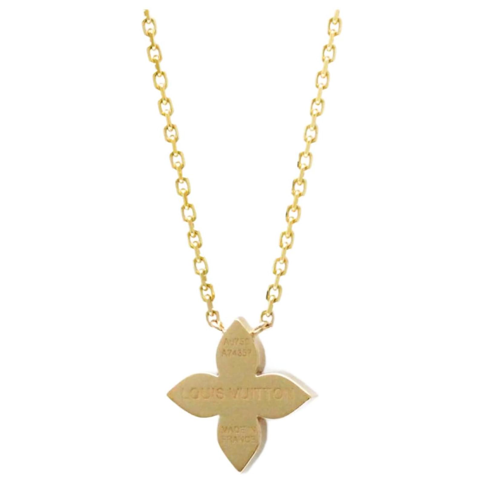 Louis Vuitton Star Blossom Diamond Necklace Golden Pink gold  ref.2312467