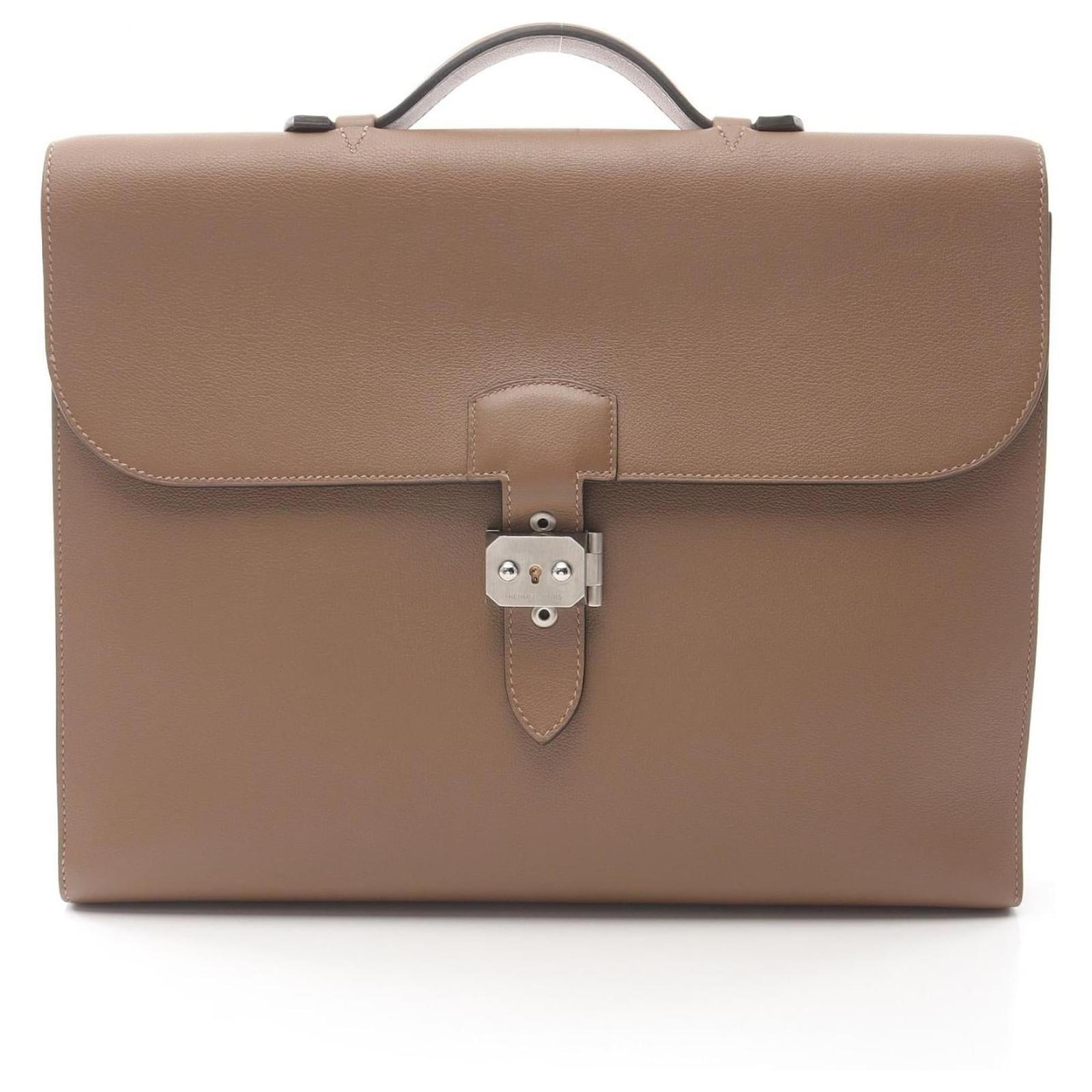 Hermès Hermes Sac a Depeches Evercolor Business Bag Brown Leather  ref.2266056