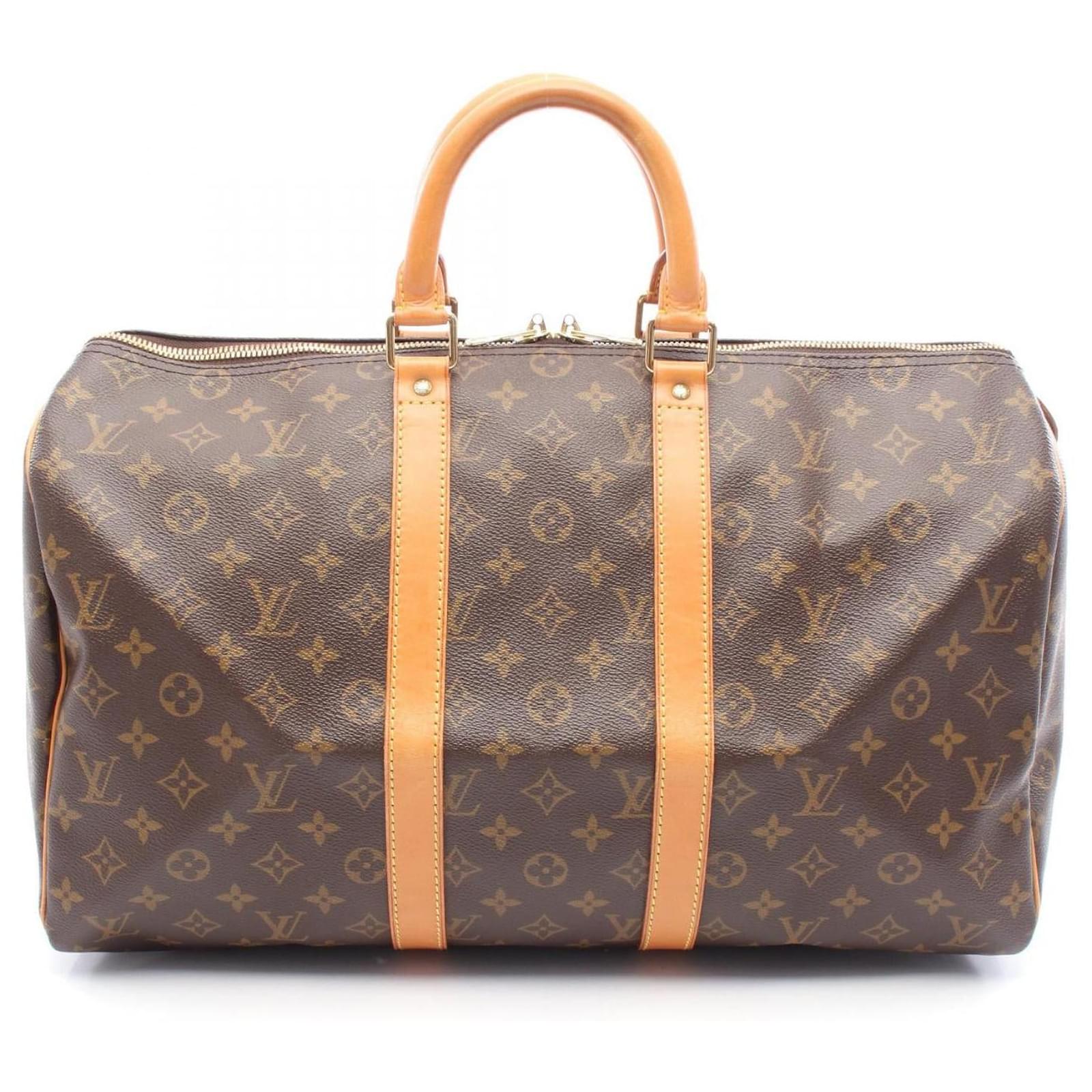 Louis Vuitton Keepall 45 Monogram Bag Brown Cloth  ref.2265165