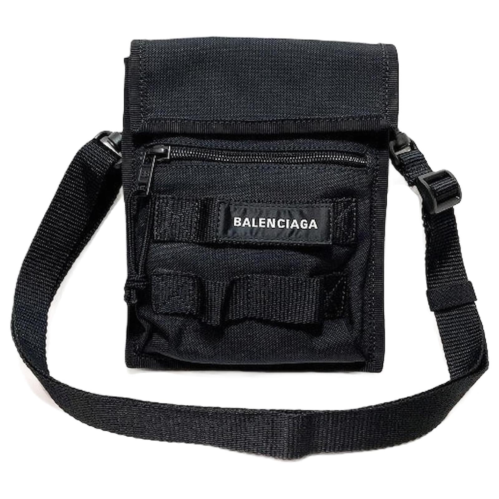 Balenciaga Army Small Pouch Shoulder Bag Black Leather  ref.2264193
