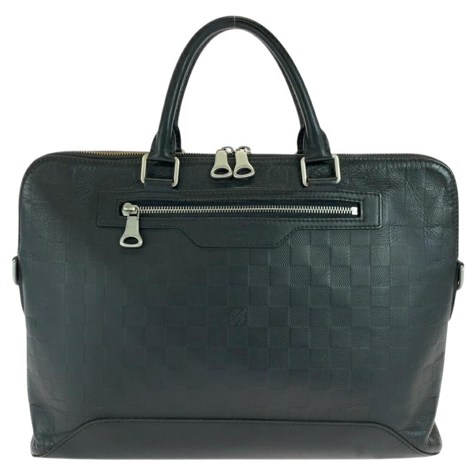 Louis Vuitton Avenue Damier Infini Business Bag Black Leather  ref.2264184
