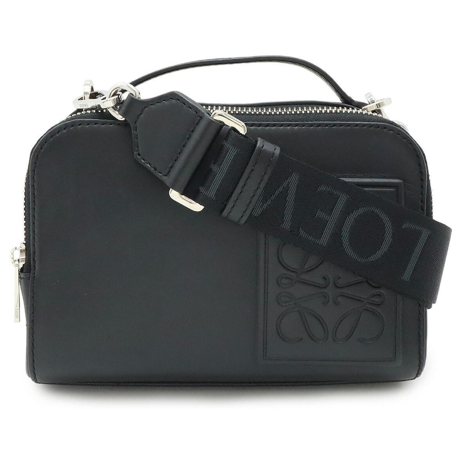Loewe Anagram Leather 2way Shoulder Bag Black  ref.2264006