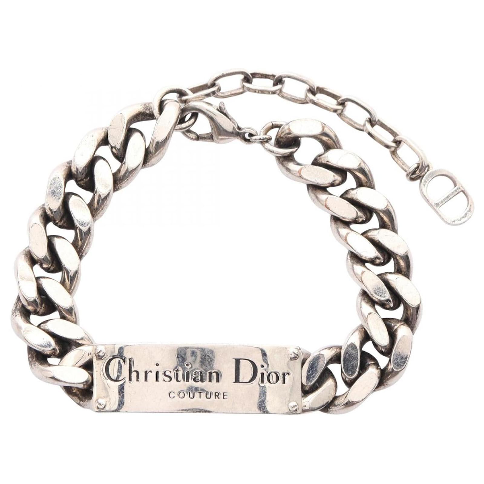 Christian Dior Dior COUTURE Stainless Steel Bracelet Silvery Metallic Metal  ref.2311148