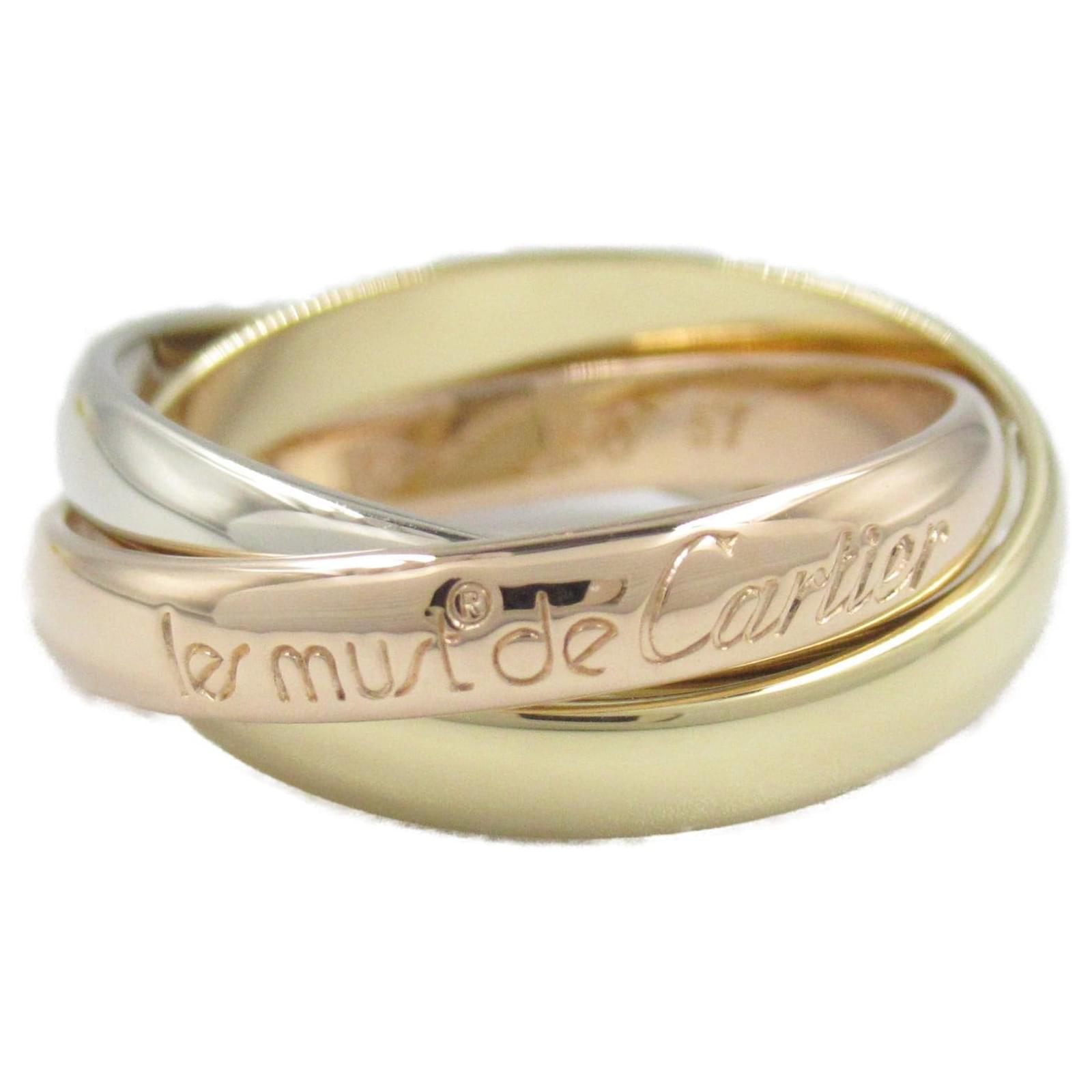 Cartier Trinity Au750 Ring Size 11 Golden Metallic Metal  ref.2311051