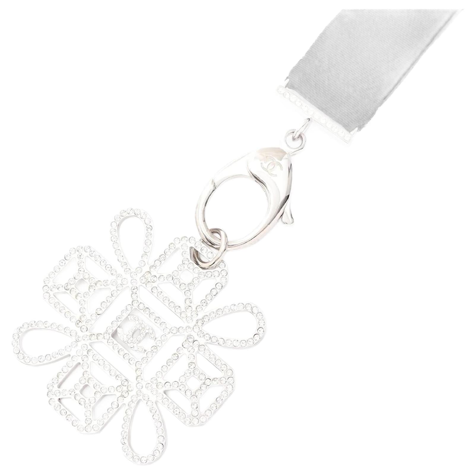 Chanel Coco Mark Stainless Steel Necklace Silvery Metallic Metal  ref.2310985