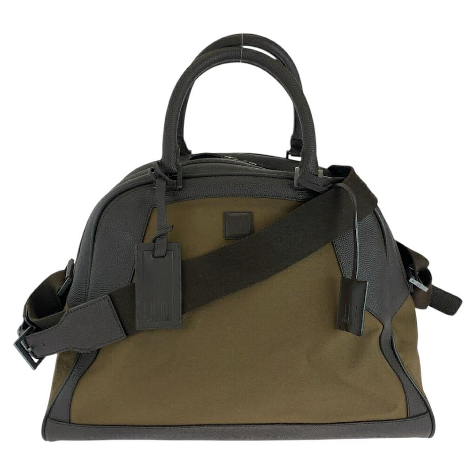 Alfred Dunhill Dunhill Canvas Logo 2way Bag Brown Cloth  ref.2263130