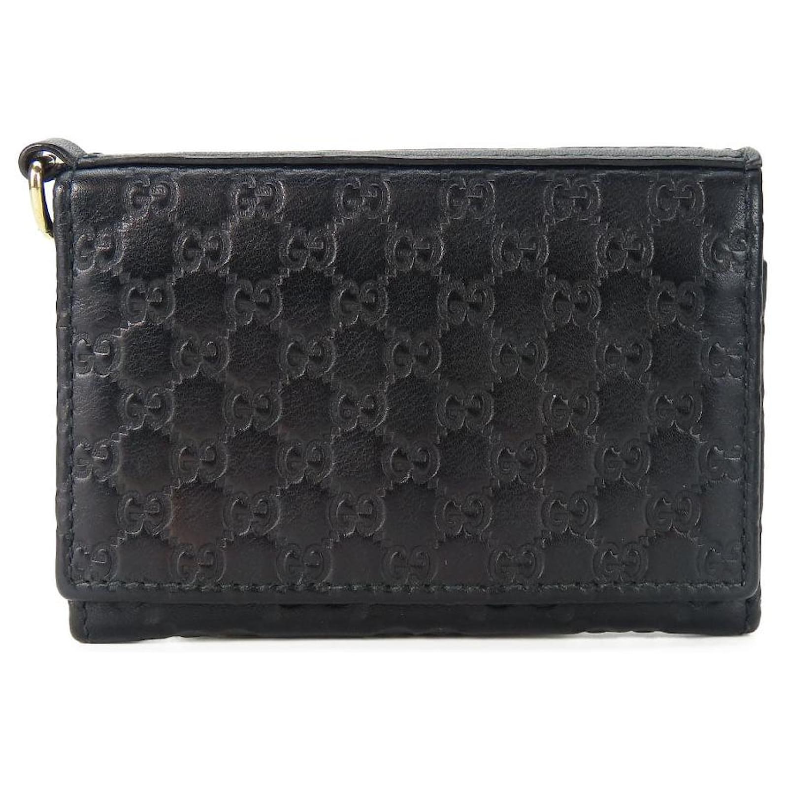 Gucci Sima Leather Card Case 323401 Black  ref.2262259