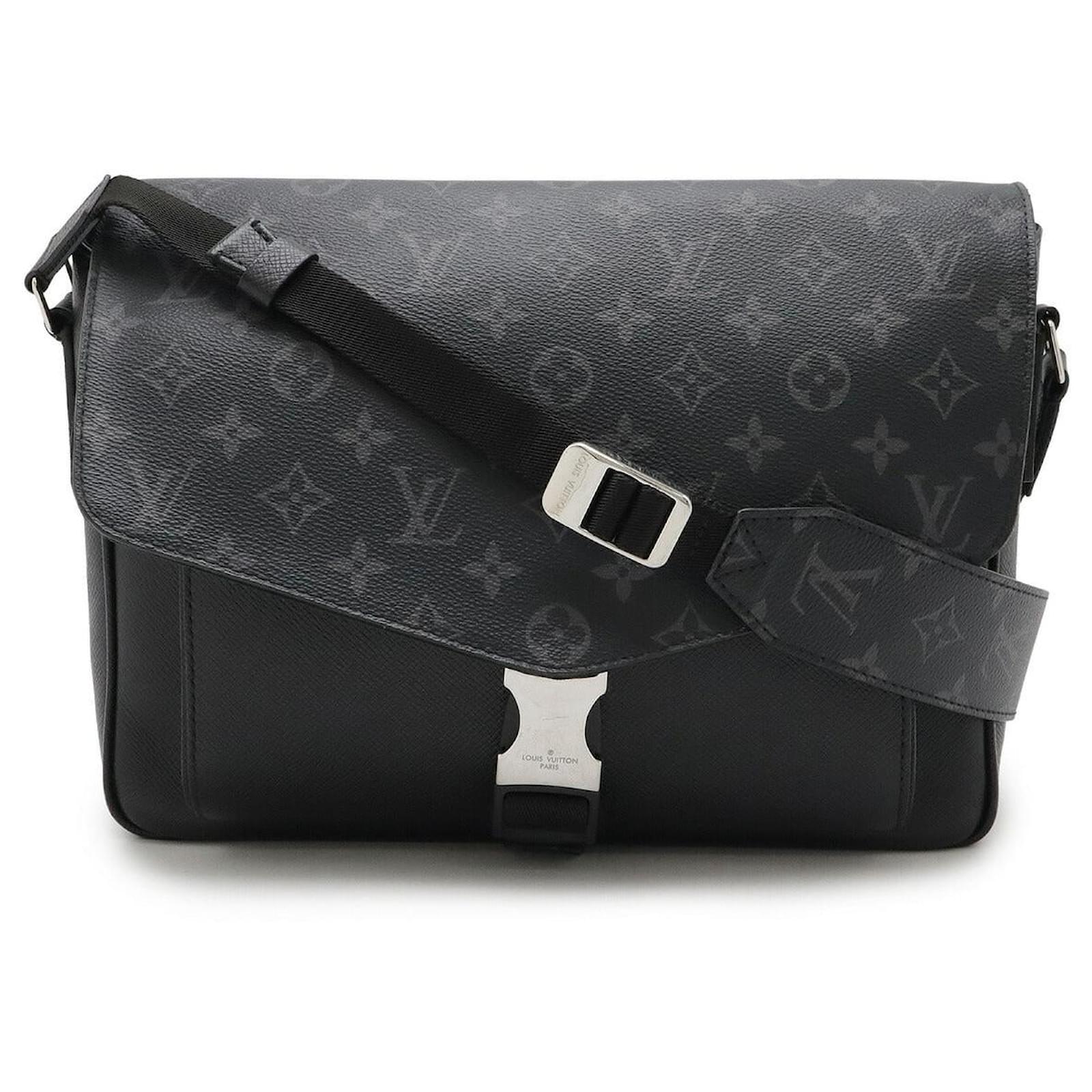 Louis Vuitton Taigarama Eclipse Shoulder Bag Black Leather  ref.2261866