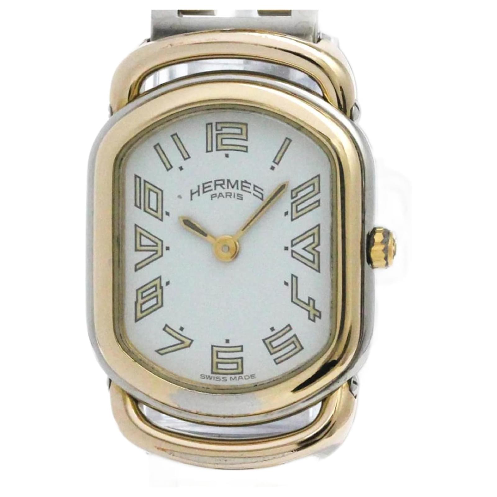 Hermès Hermes Rallye Gold Plated Steel Quartz Ladies Watch RA1.240  ref.2309419