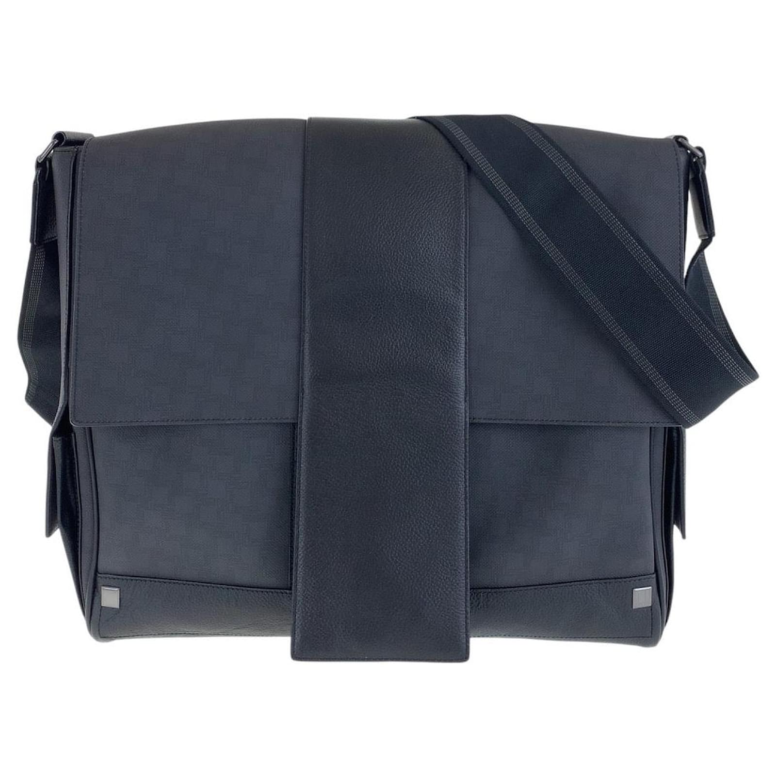 Alfred Dunhill Dunhill PVC/Leather Shoulder Bag 501428 Black  ref.2261374