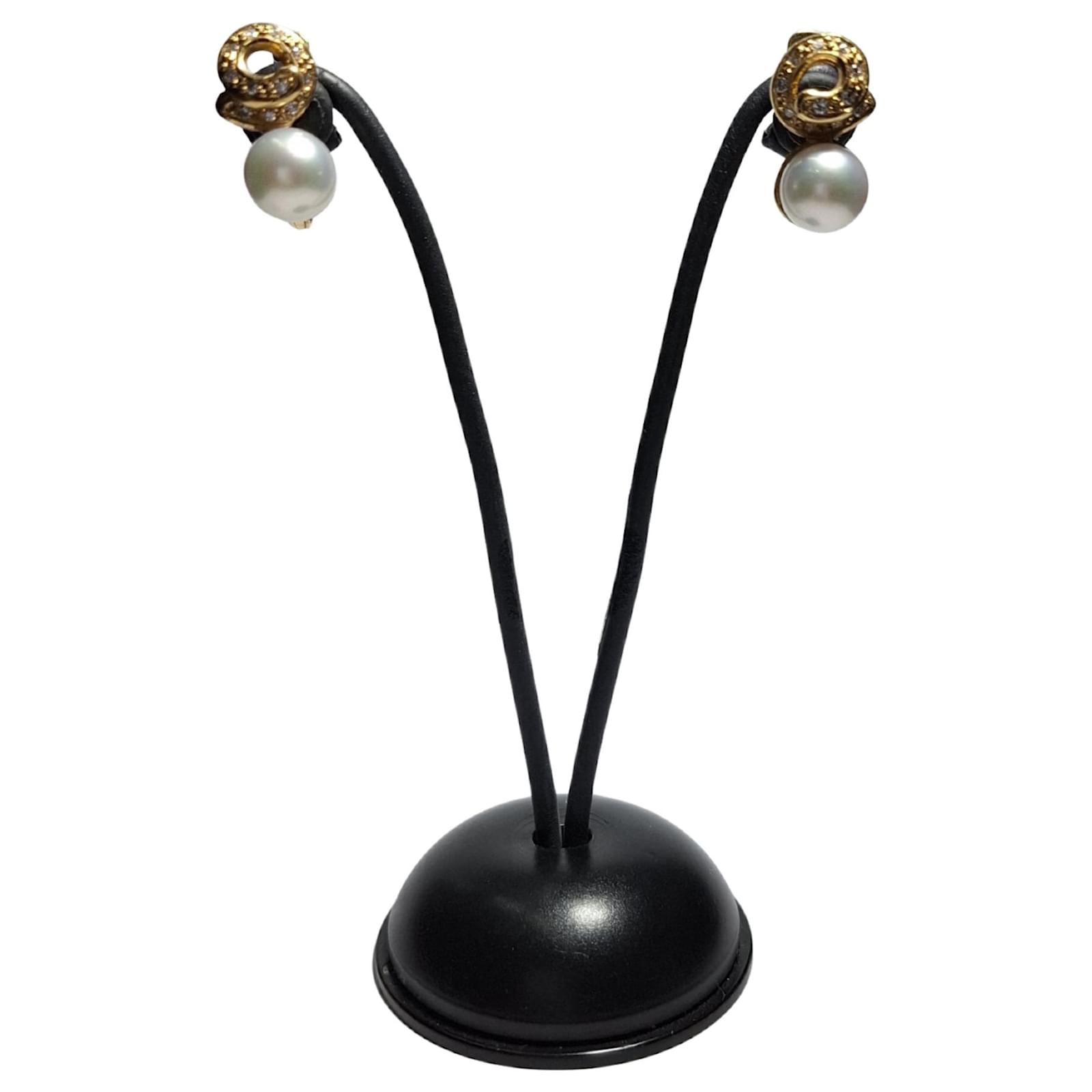 Autre Marque Pendientes Brillantes y Perla Oro 18K Yellow gold  ref.2327899