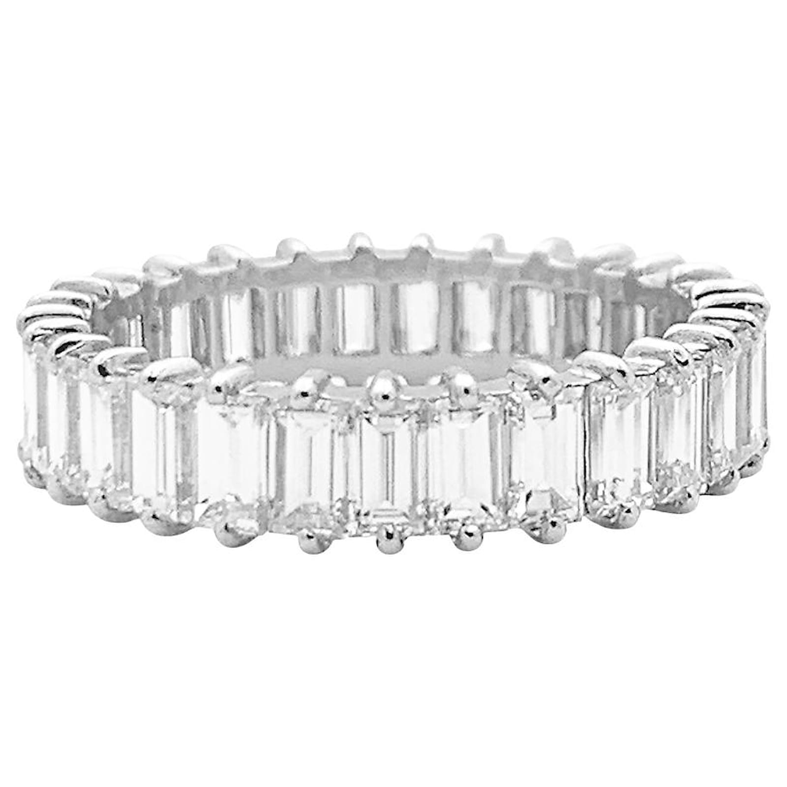 Autre Marque Complete alliance tour, diamond baguettes. White gold  ref.2314898