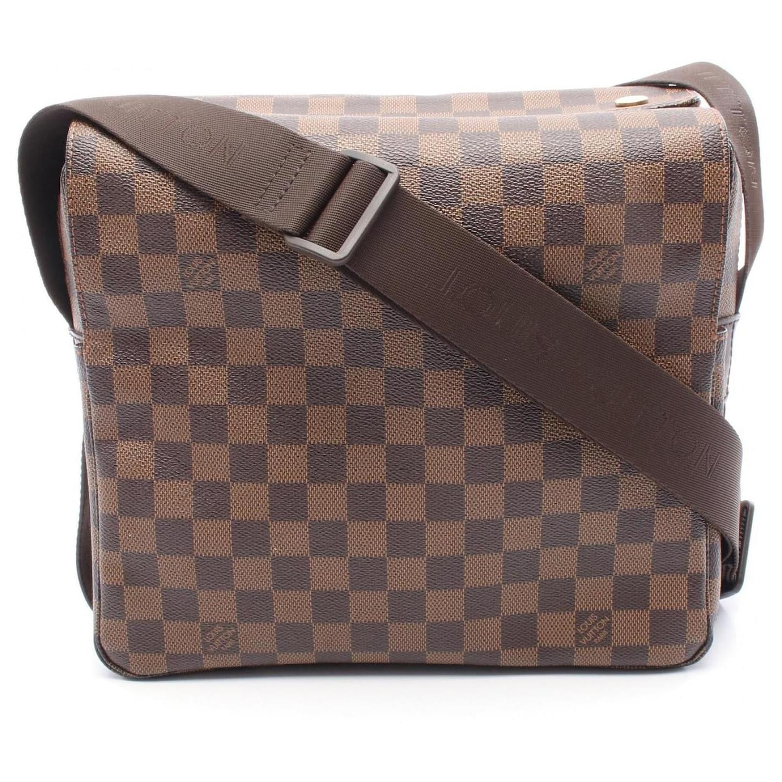 Louis Vuitton Naviglio Damier Coated Canvas Shoulder Bag Brown Cloth  ref.2259626