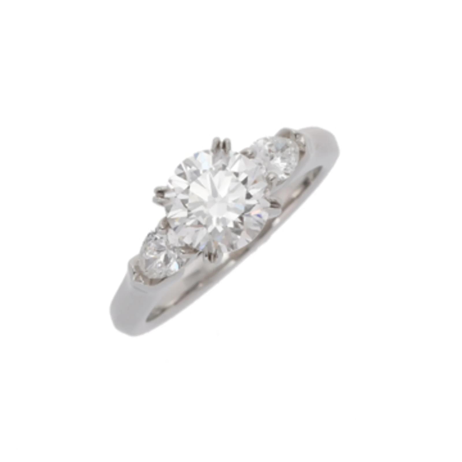 Harry Winston Platinum Diamond Band Ring Silvery  ref.2309019