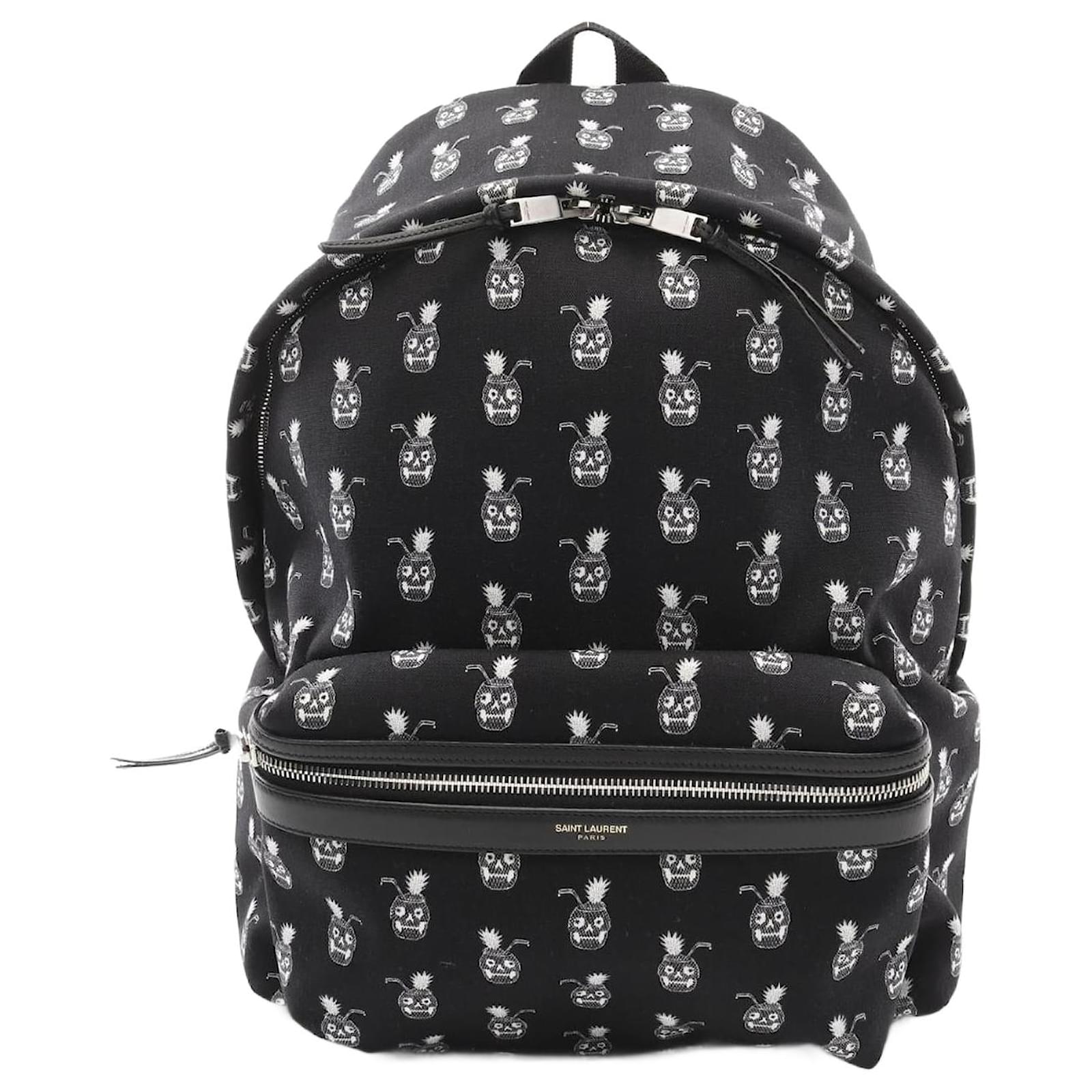 Yves Saint Laurent Saint Laurent Paris Classic Hunting Canvas Leather Backpack Black Cloth  ref.2259460