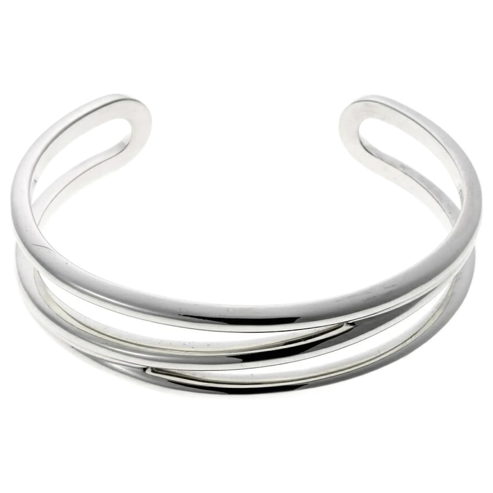 Tiffany & Co Tiffany Diagonal Bangle in Silver 925 Silvery  ref.2308438