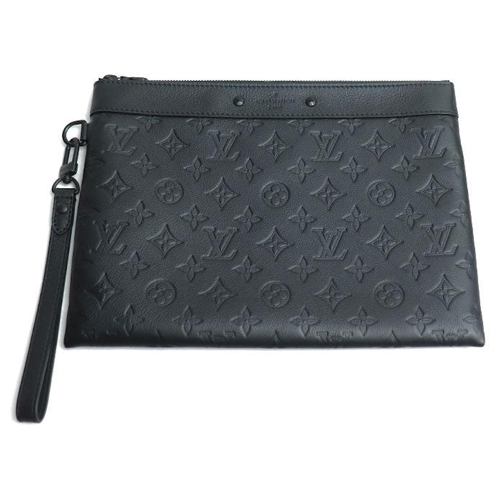 Louis Vuitton Pochette To Go Monogram Clutch Bag Black Cloth  ref.2258555