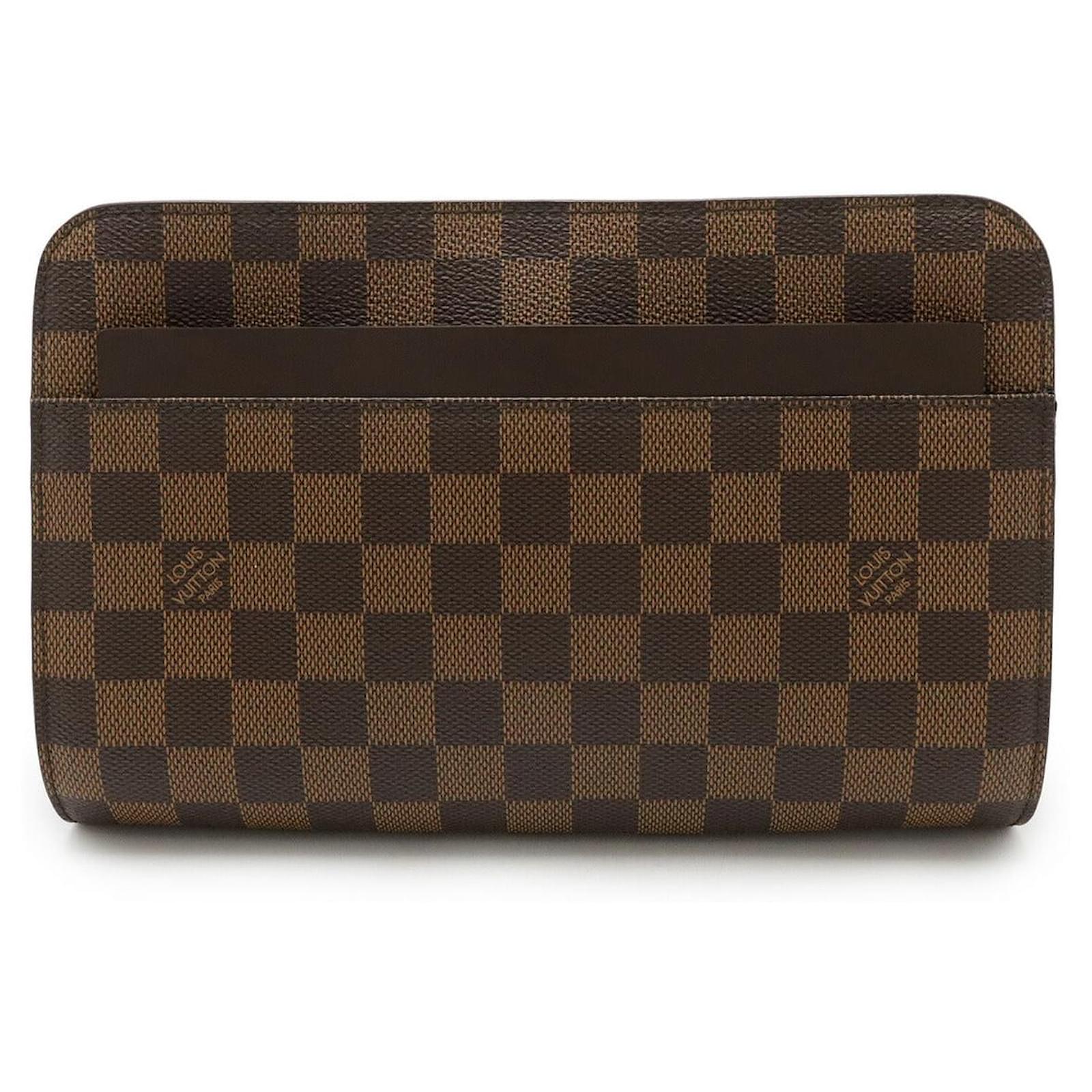 Louis Vuitton Saint Louis Damier Clutch Bag Brown Cloth  ref.2258438