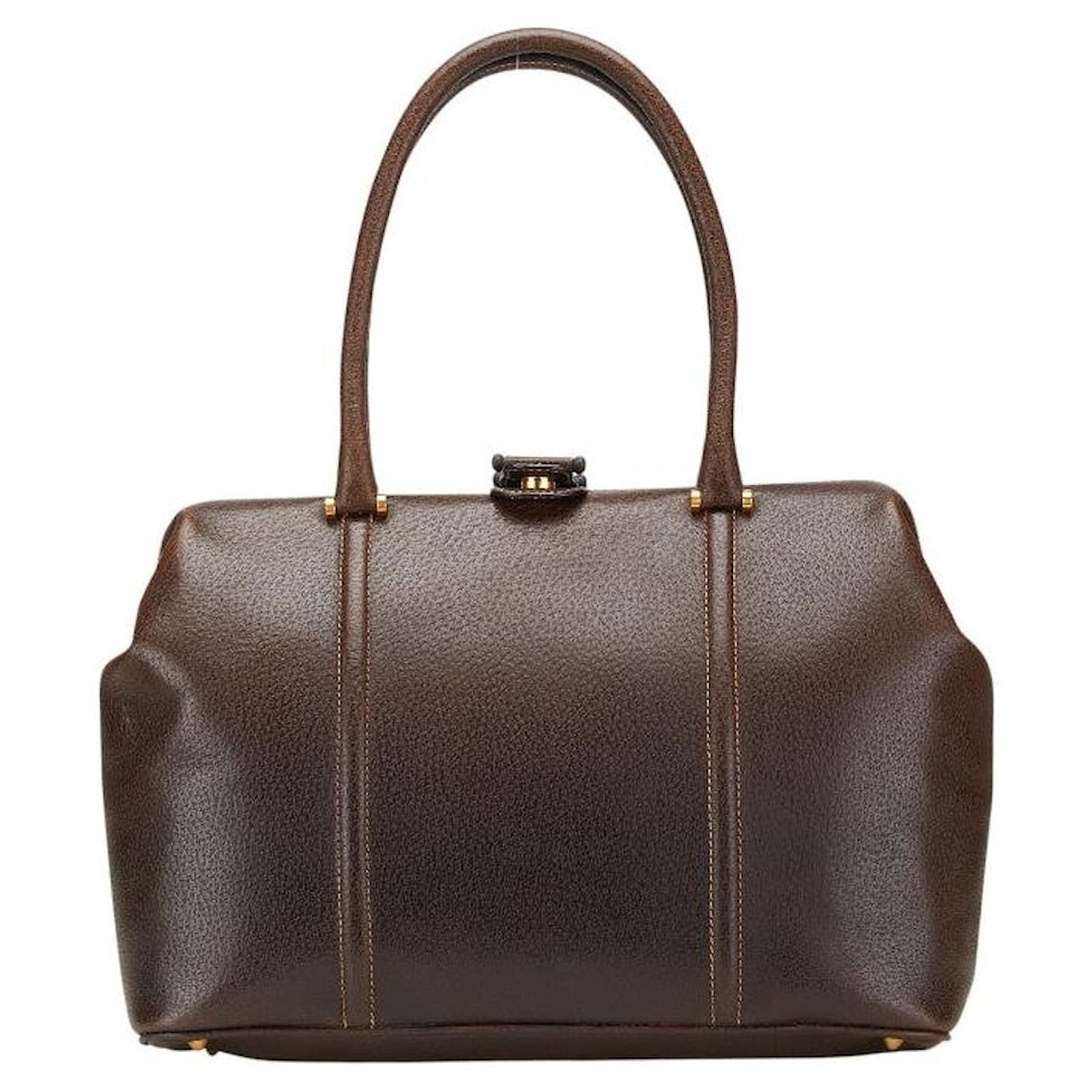 Gucci Leather Old Gucci Handbag 000 406 0162 Brown  ref.2258375