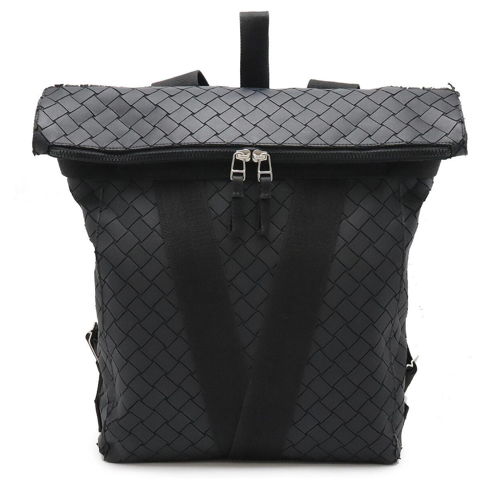 Bottega Veneta Intrecciato New Rubber Backpack 652004 Black Plastic  ref.2257738