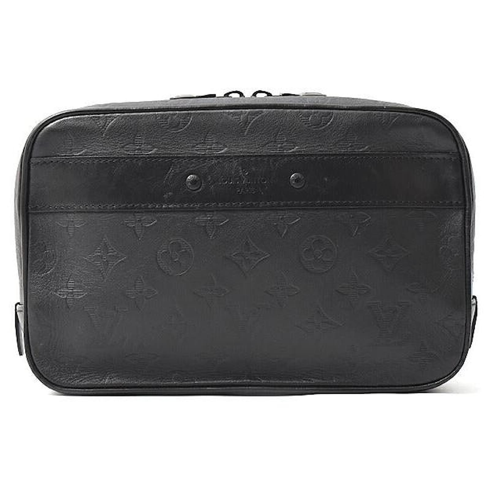 Louis Vuitton Monogram Shadow Trousse Toilette GM Clutch Bag M68589 Black Cloth  ref.2257731