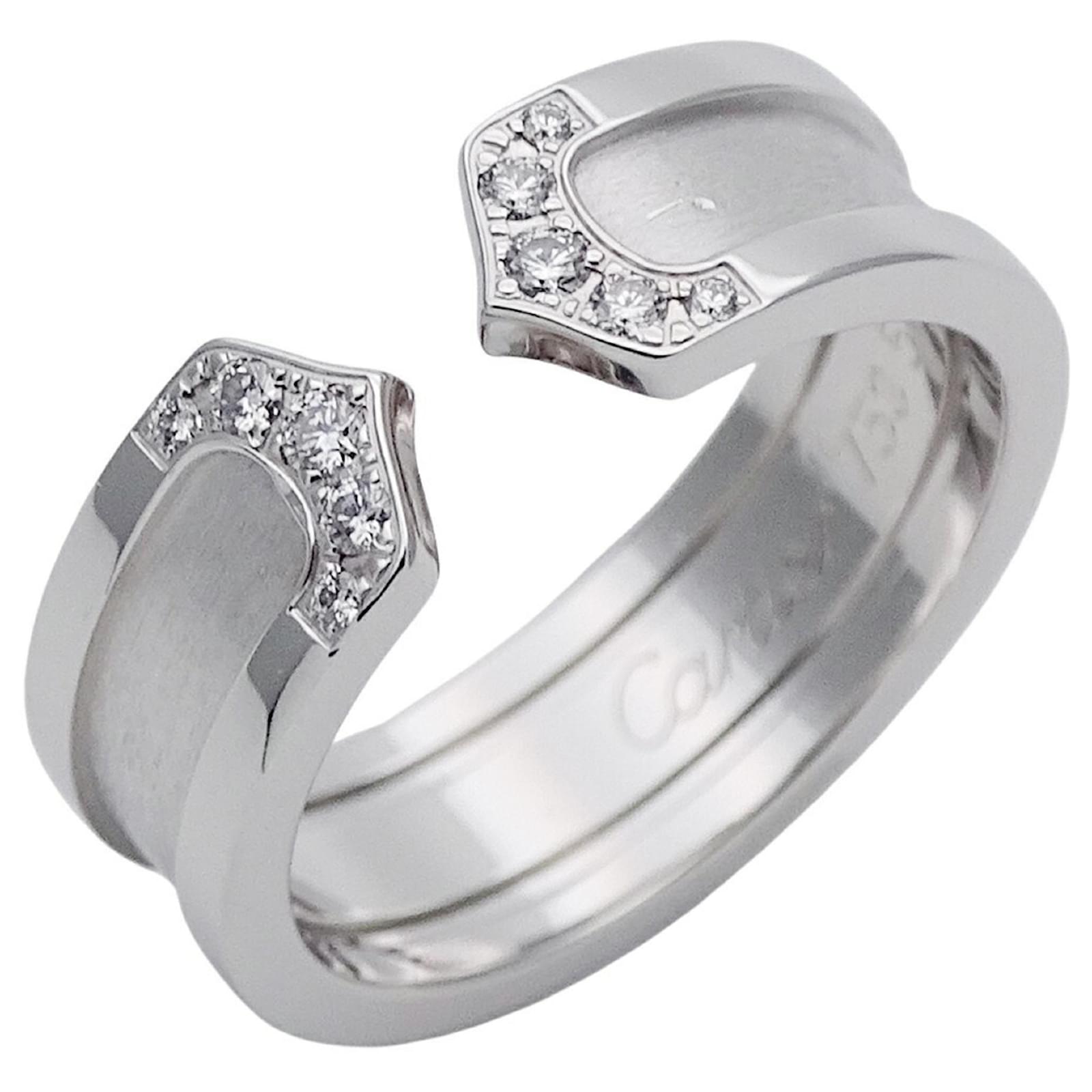 Cartier White Gold Band Ring Golden  ref.2303564