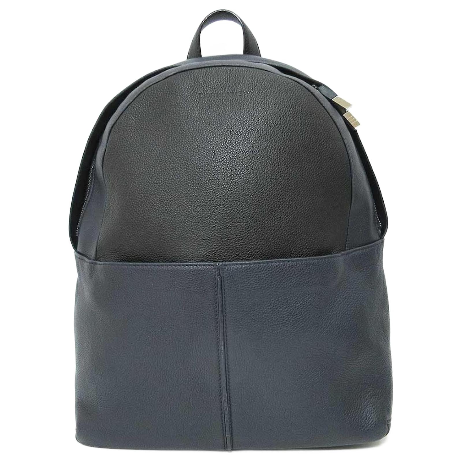 Christian Dior Dior Homme Leather Backpack Dark Navy Blue  ref.2257495