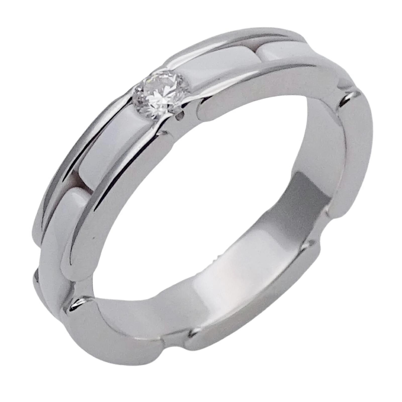 Chanel Women's Band Ring in White Ceramic and 18K White Gold  ref.2303450