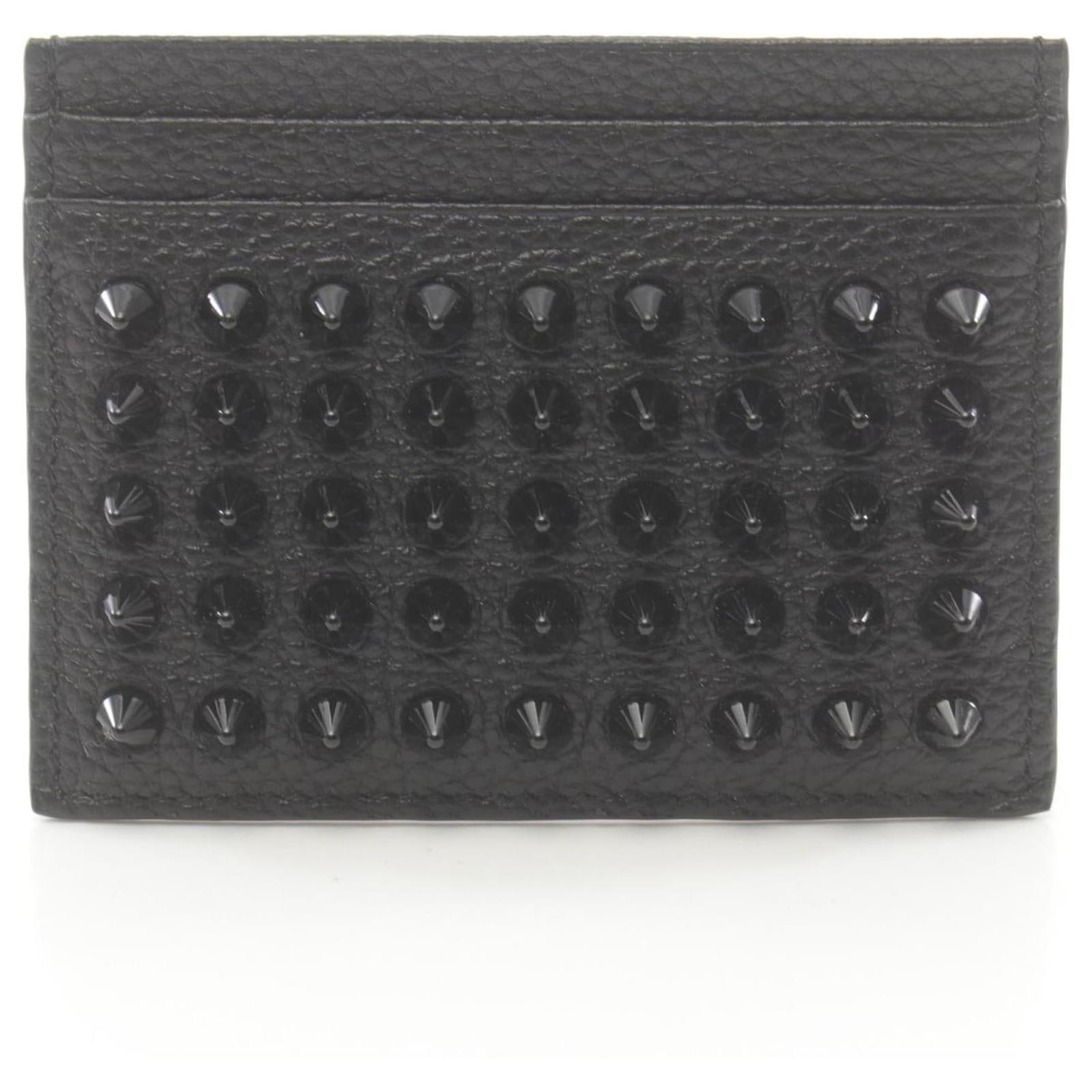 Christian Louboutin KIOS Leather Card Case Black  ref.1902938