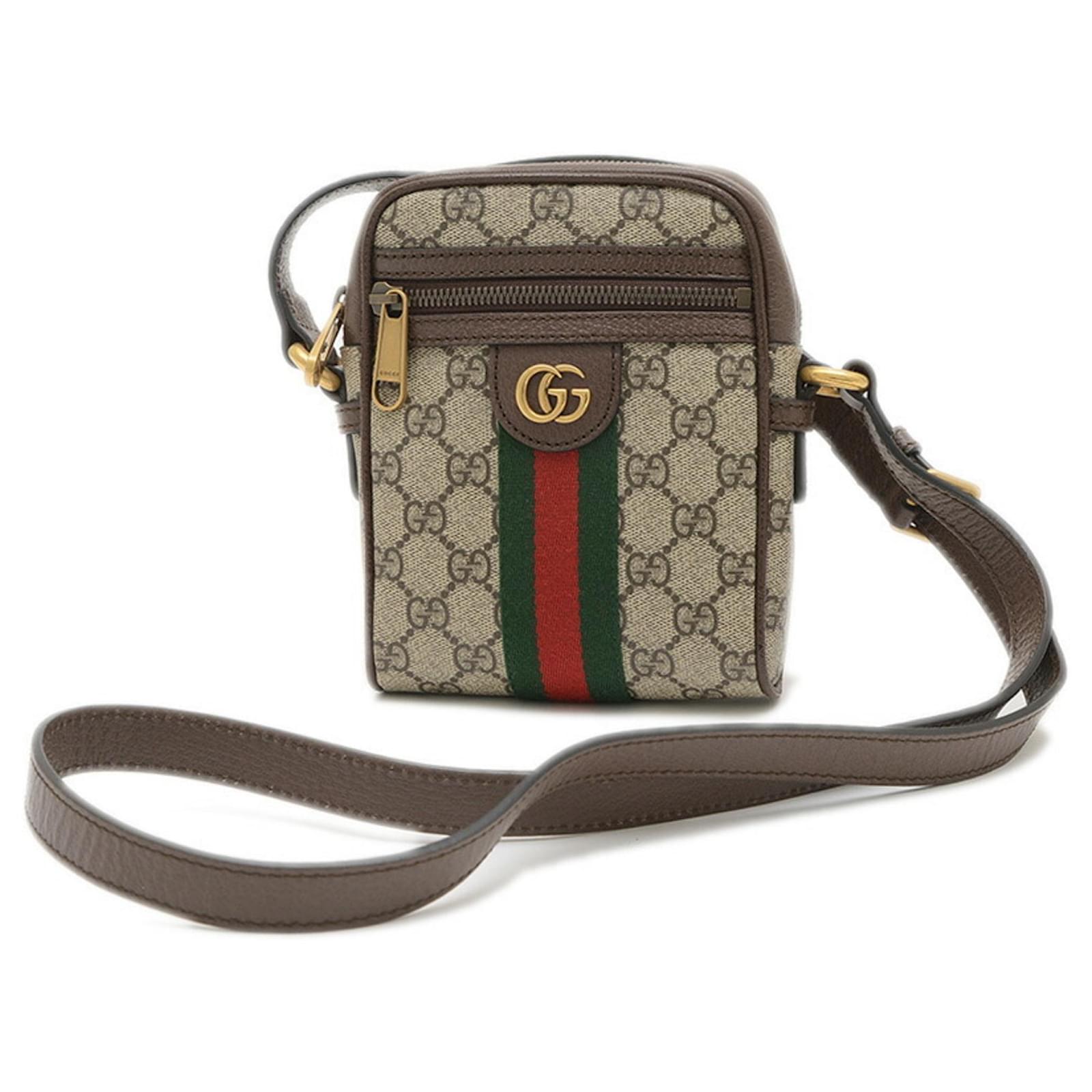 Gucci GG Supreme Offdia Shoulder Bag Brown Beige Cloth  ref.2048944