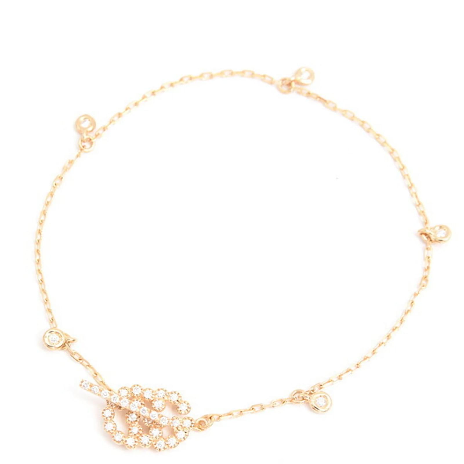 Gucci Yellow Gold Charm Bracelet with Diamonds Golden  ref.2295474