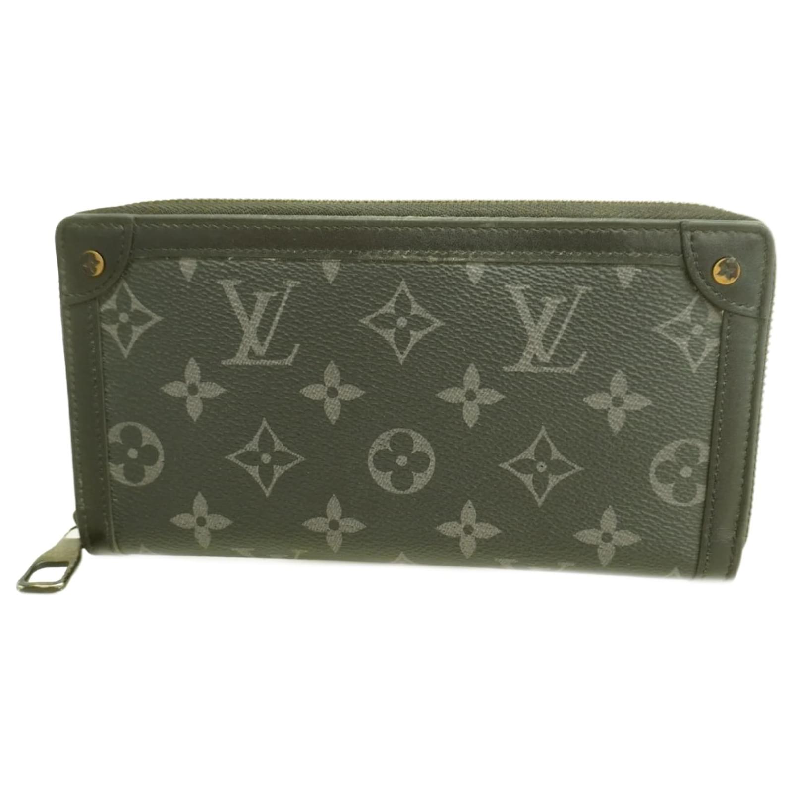 Zippy Louis Vuitton Long Wallet Monogram Eclipse Brown Black  ref.2253959