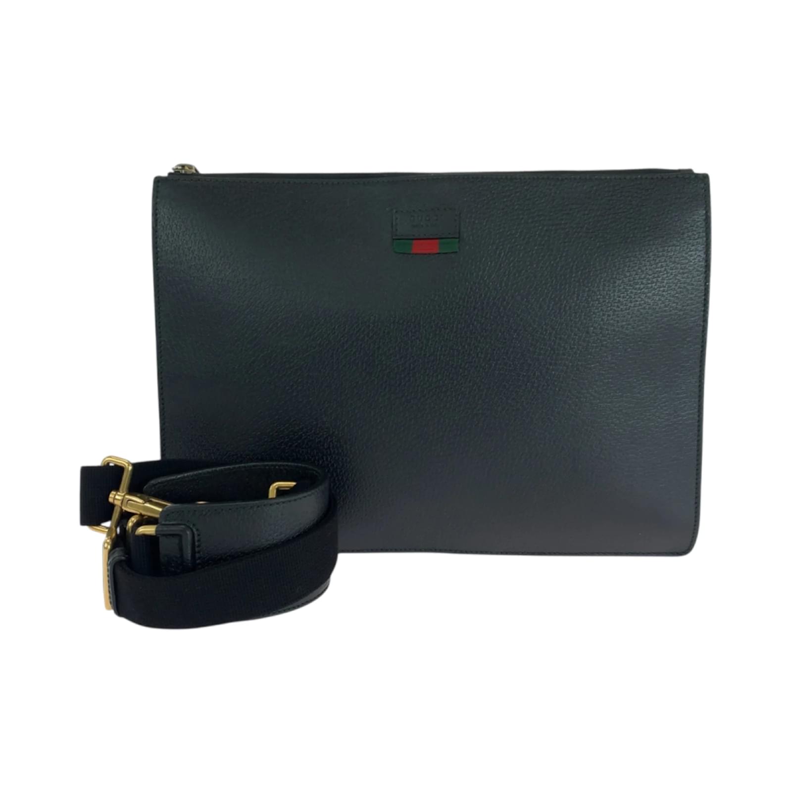 Gucci Sherry Line Black Leather Shoulder Bag  ref.2253415