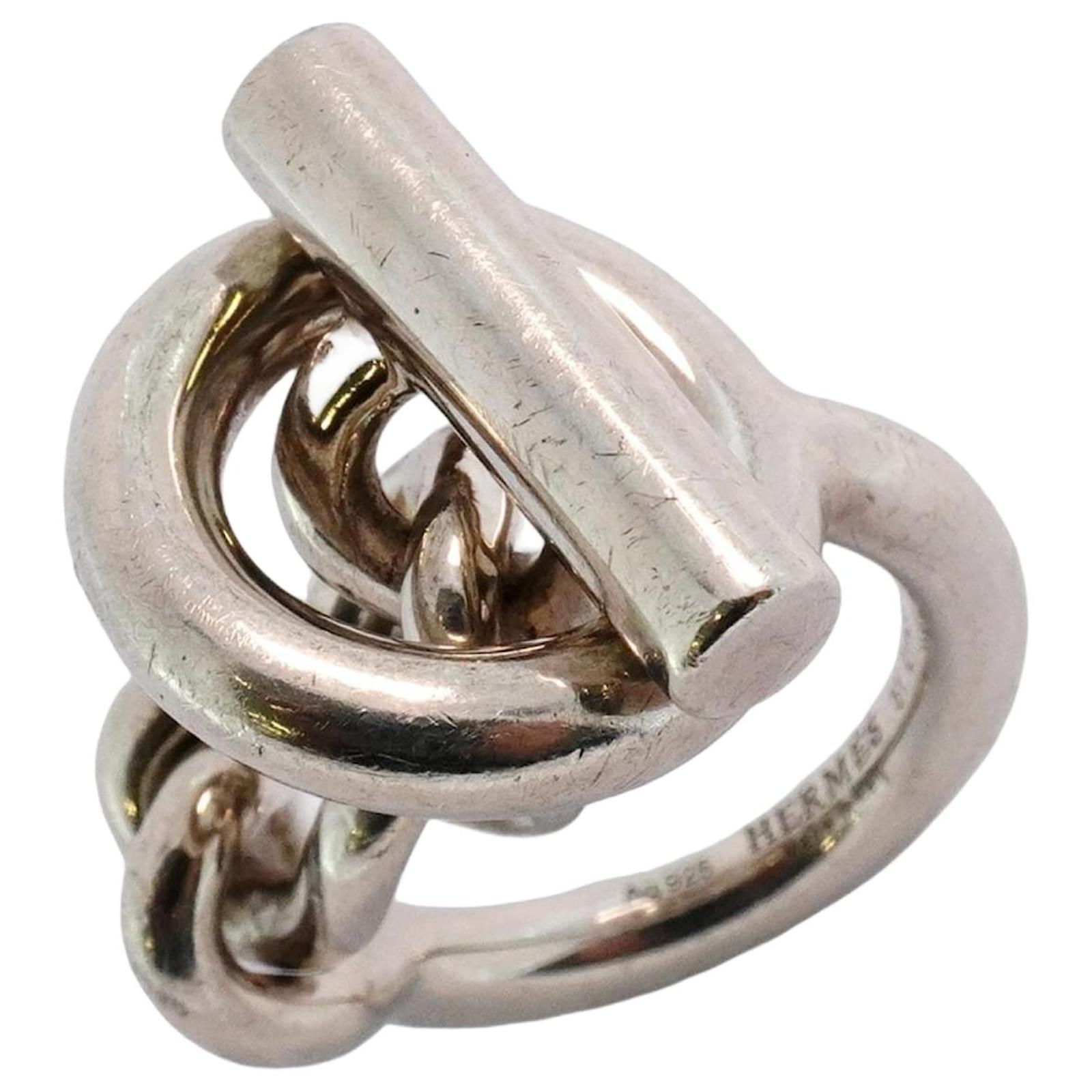 Hermès Hermes Croisette Silver 925 Band Ring  ref.2295120