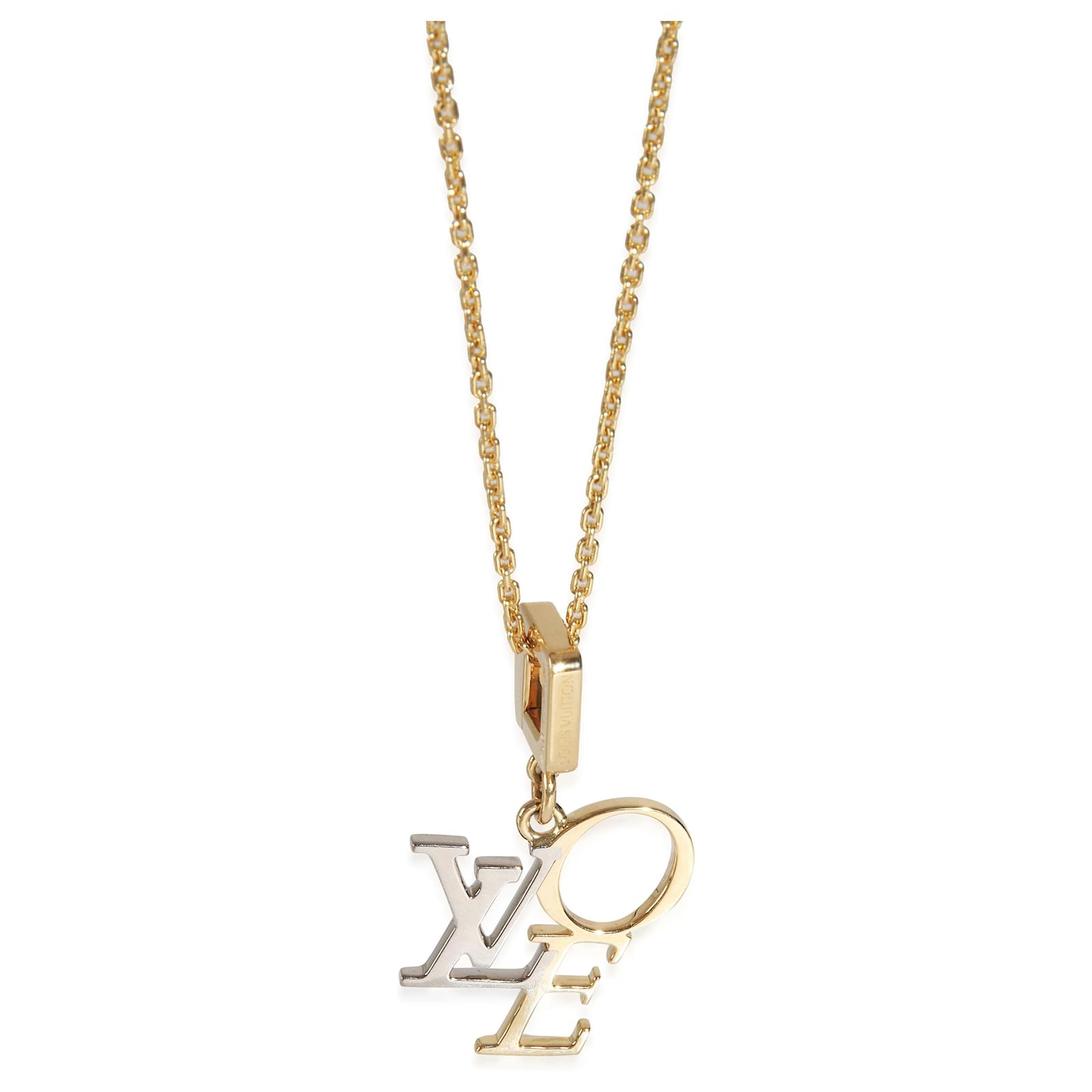 Louis Vuitton White Gold & Yellow Gold  LOVE Pendant  ref.2294723