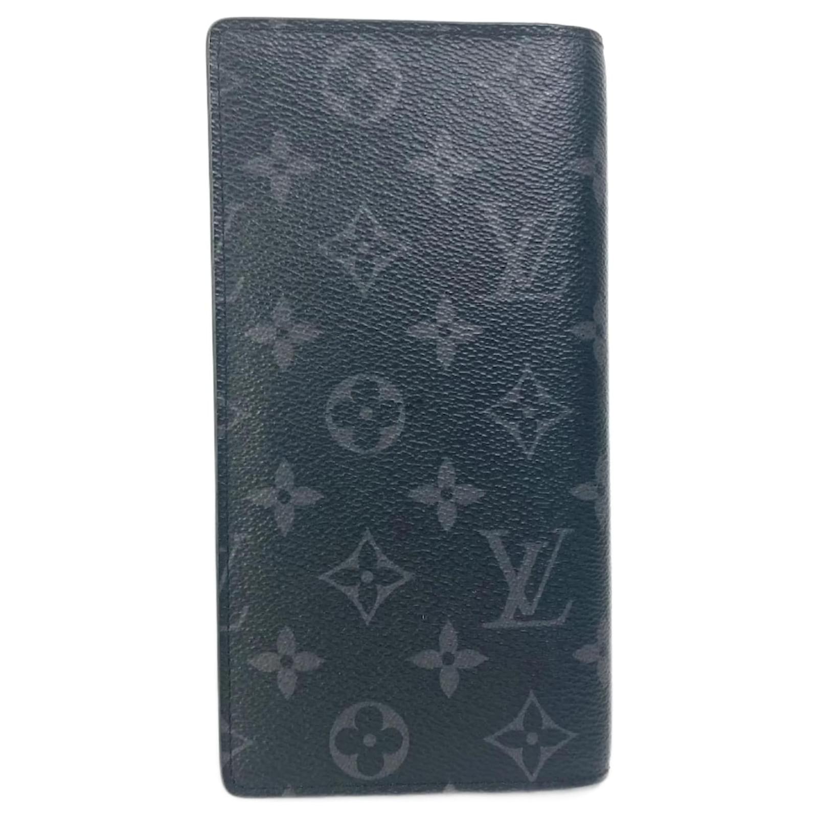 Louis Vuitton Monogram-Eclipse Long Wallet Black  ref.1456451