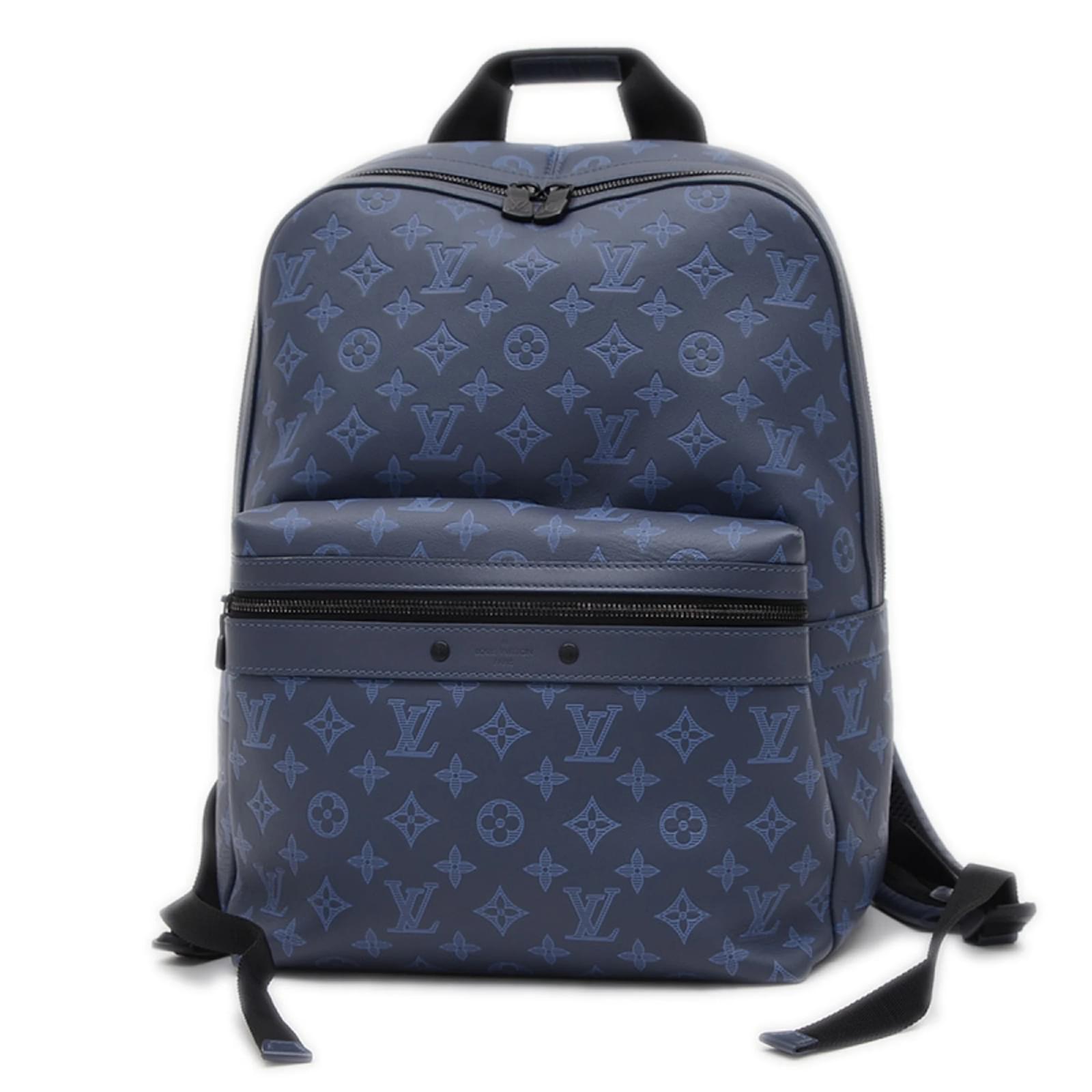 Louis Vuitton Monogram Shadow Sprinter Backpack Navy blue Cloth  ref.2245548
