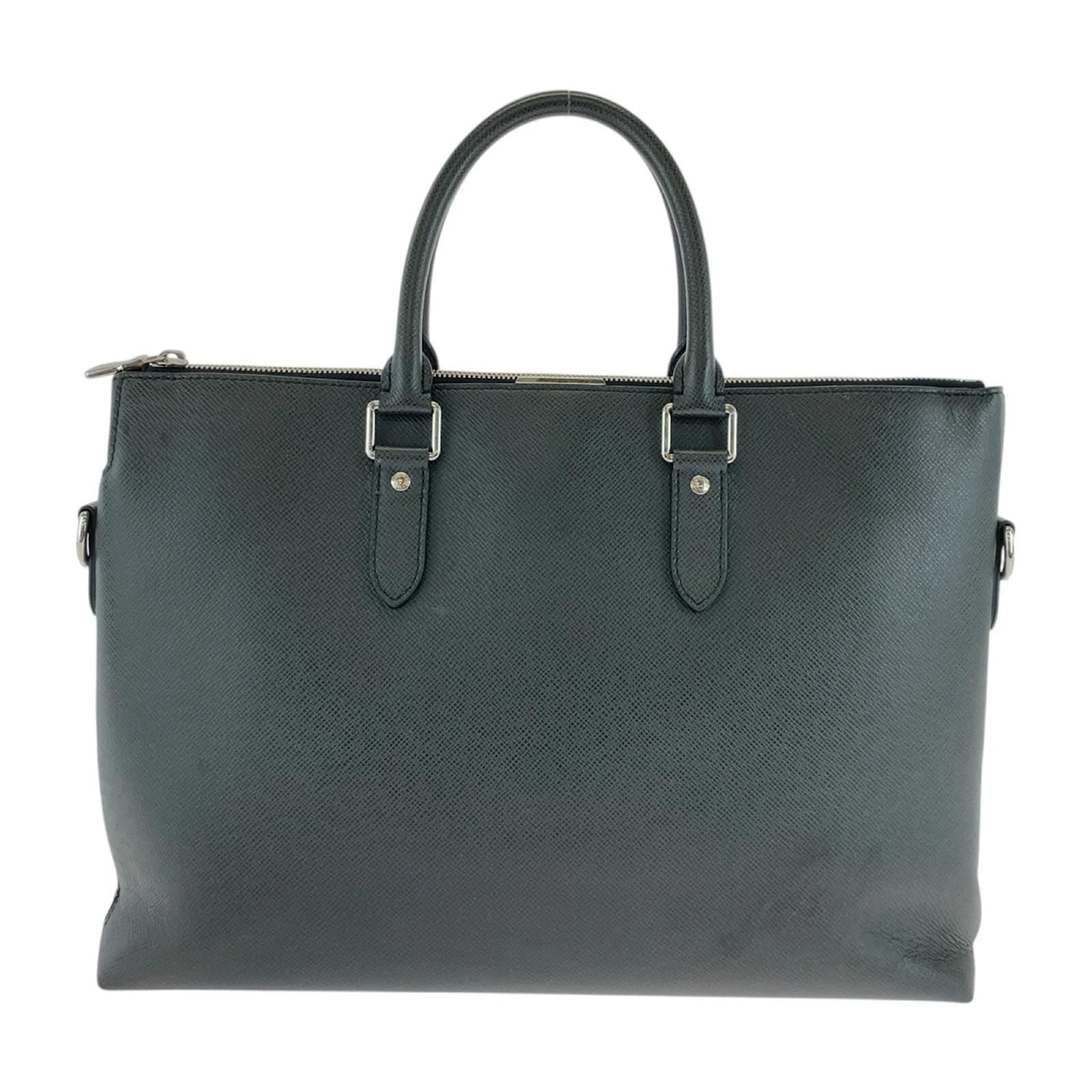 Louis Vuitton Taiga Anton Black Briefcase Leather  ref.2244869