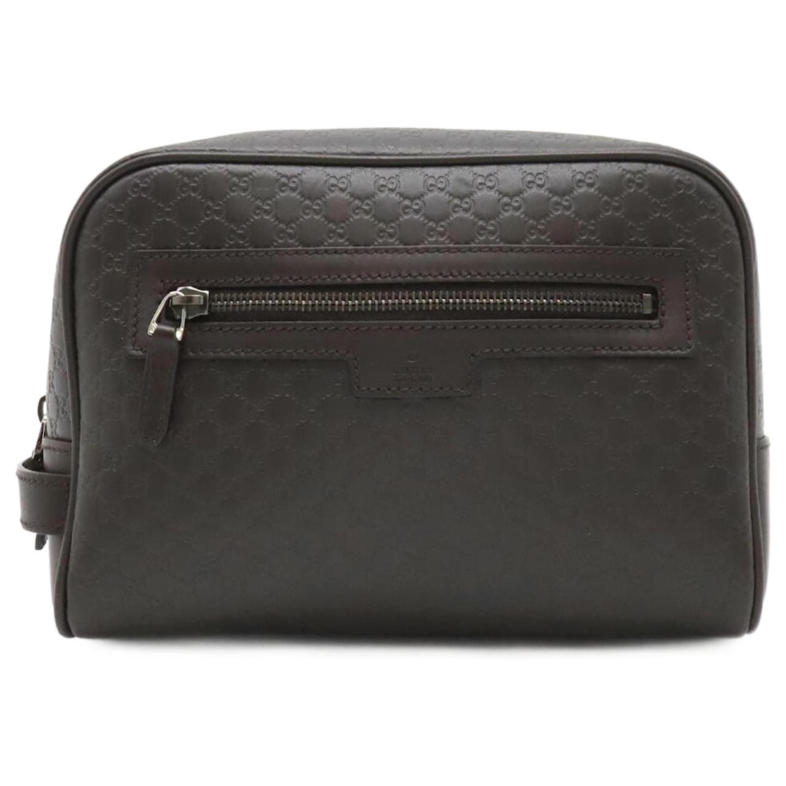 Gucci Microguccissima Leather Clutch Bag Brown  ref.2241771