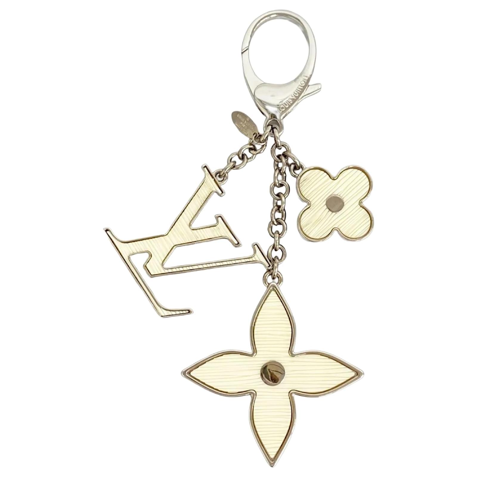 Louis Vuitton Epi Bijoux Sac Fould Keychain Silvery Eggshell  ref.2292938